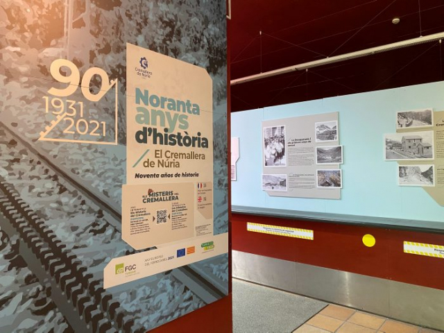 Vall de Núria hosts the exhibition commemorating the 90th anniversary of the Rack Railway train